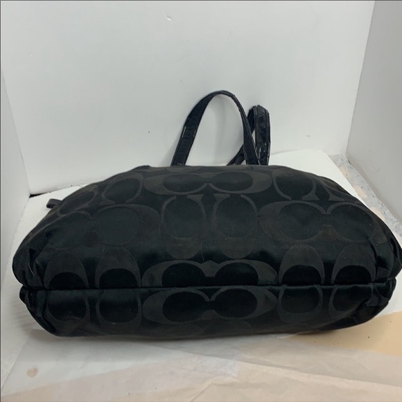 Black Coach Poppy Signature Jacquard Tote F20026 - Picture 5 of 10